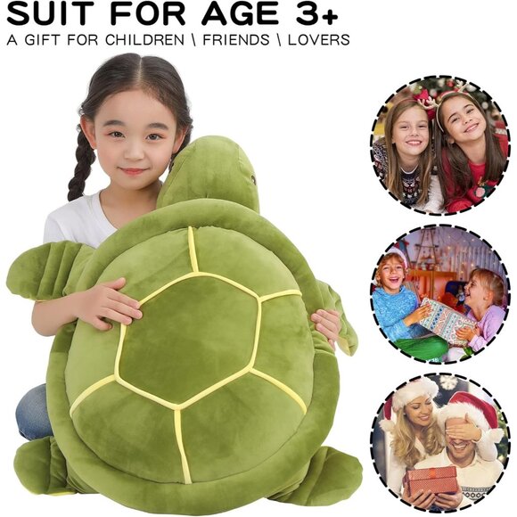 Amazon.com: Liliful Giant Sea Turtle Stuffed Animals Soft  28 Inch Big Sea Turtle Stuffed Animals Giant Soft Plush Toys Large Ocean Green